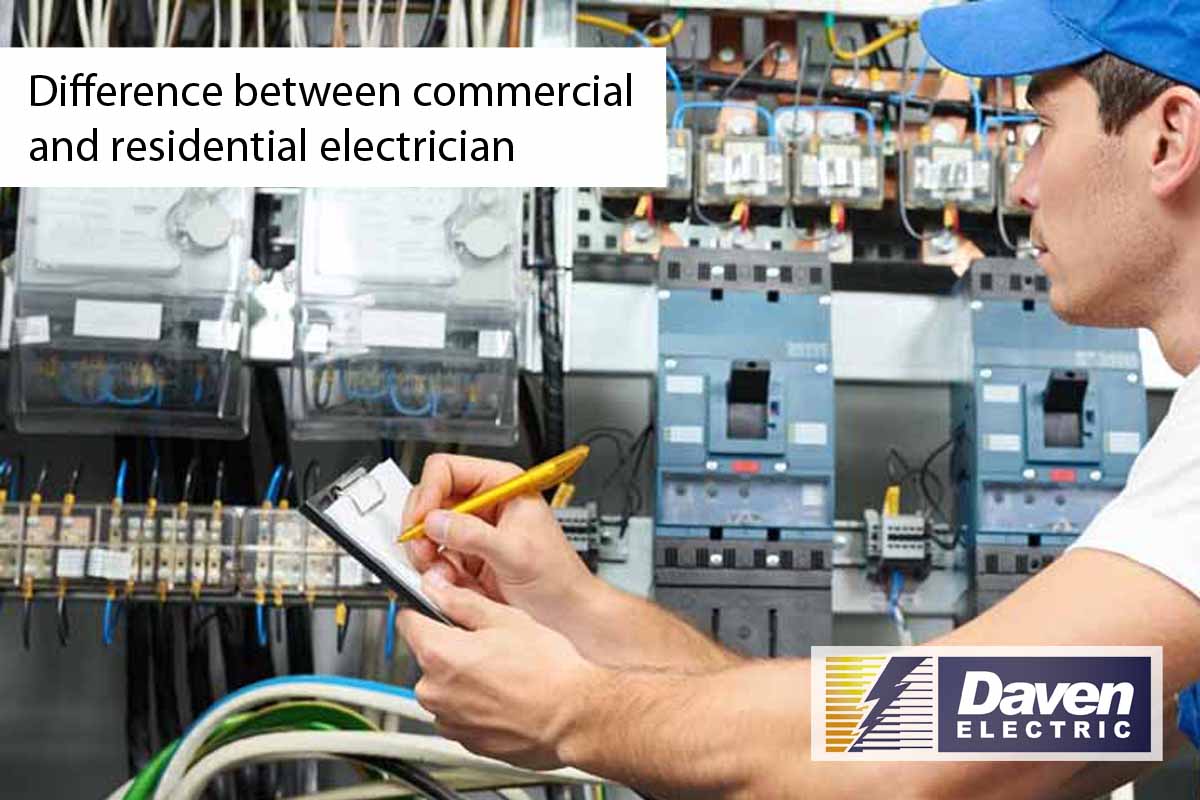 Difference between commercial and residential electrician