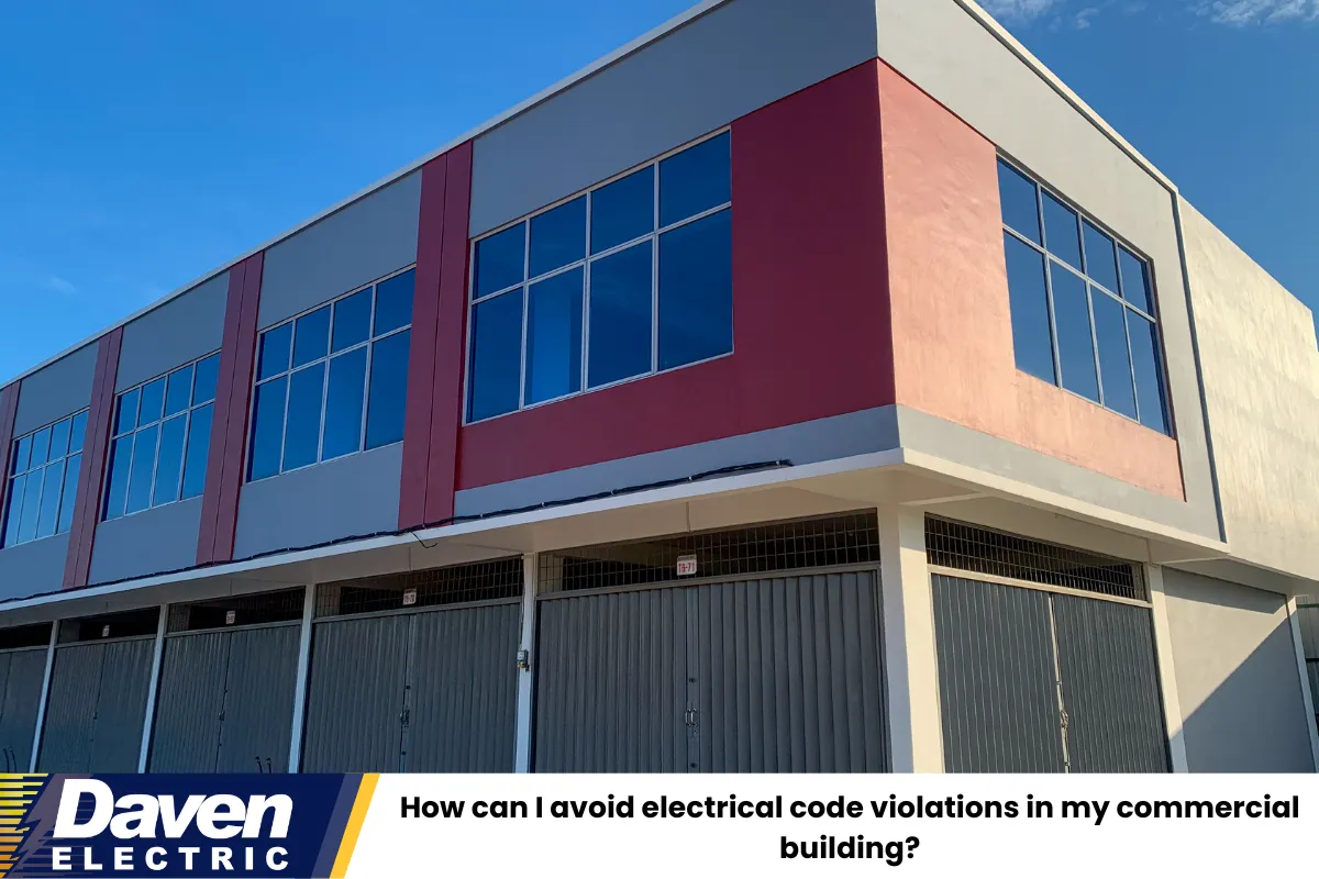 How can I avoid electrical code violations in my commercial building?