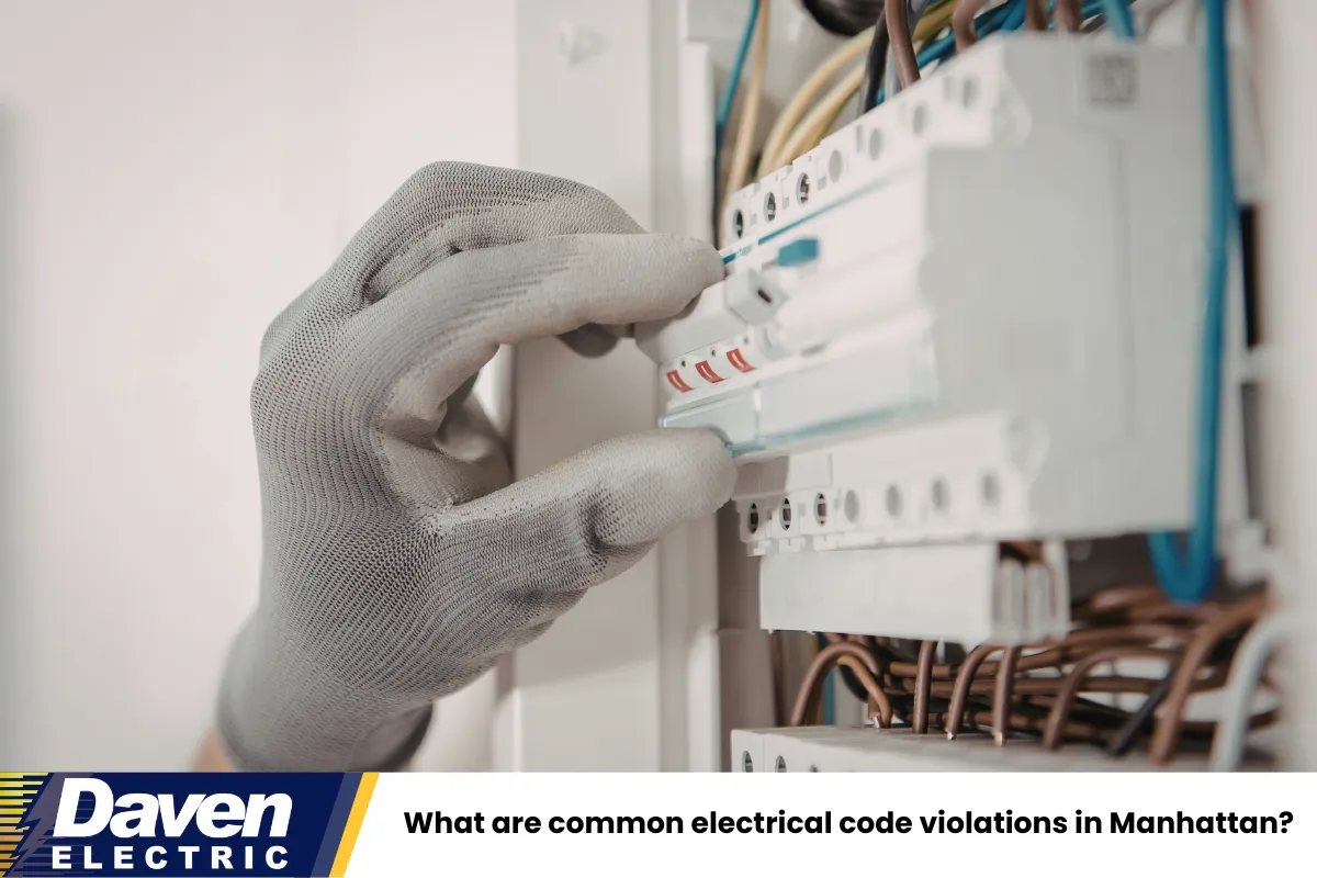 What are common electrical code violations in Manhattan?