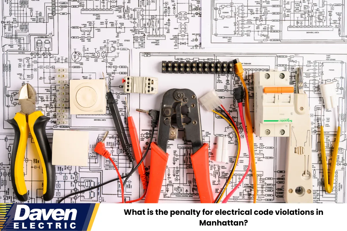 What is the penalty for electrical code violations in Manhattan?