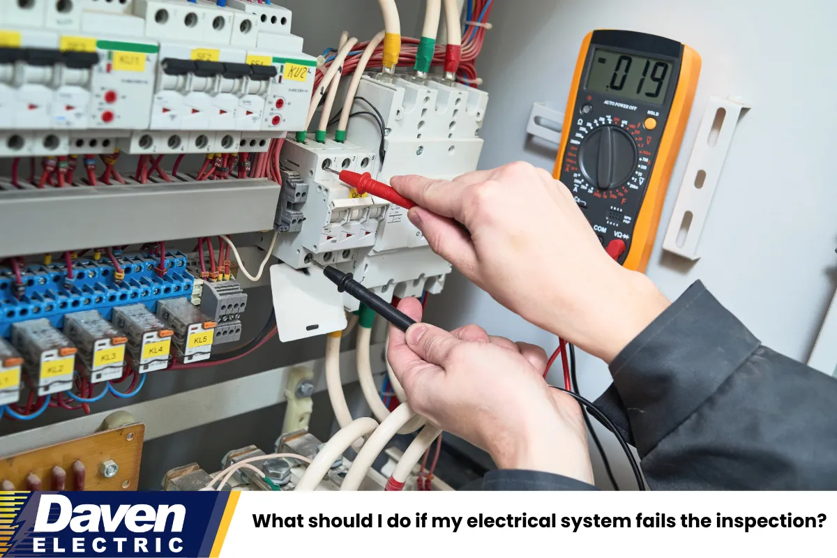  What should I do if my electrical system fails the inspection?